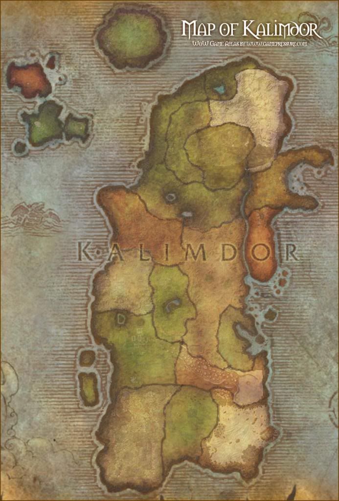 world of warcraft map kalimdor. big world map with countries