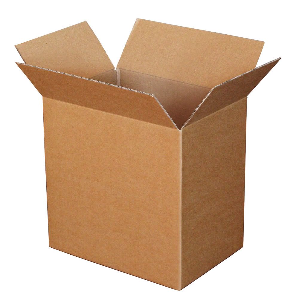 a thick cardboard box with