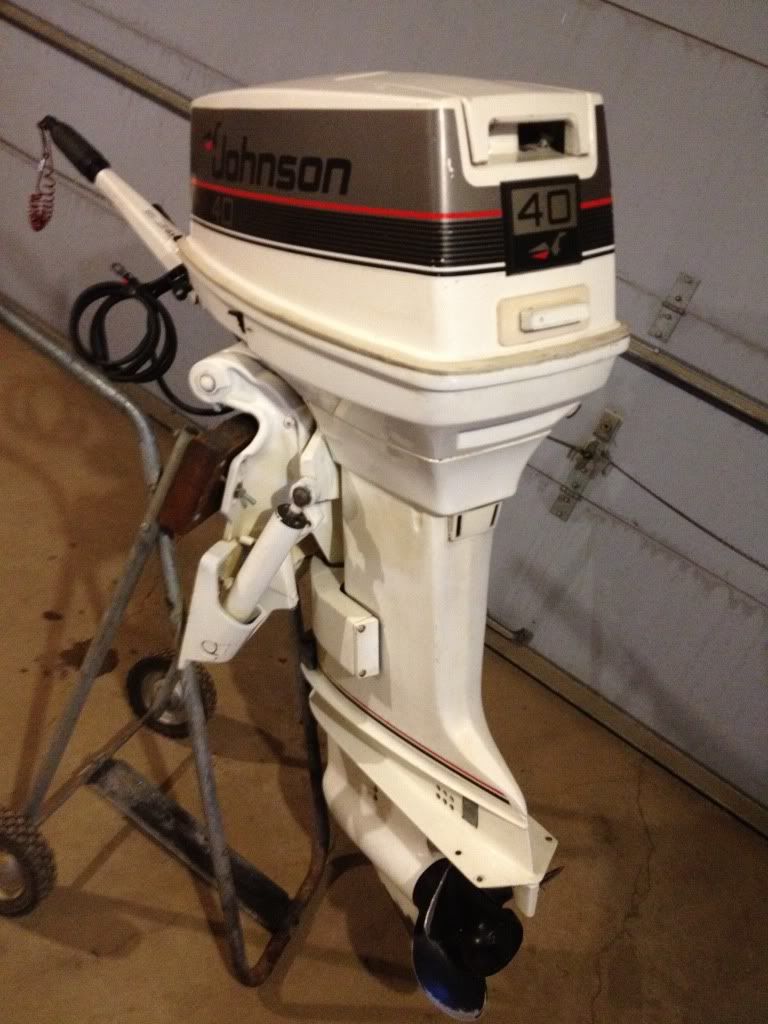 40 hp JOHNSON TILLER Outboard boat motor 40hp ELECTRIC START water