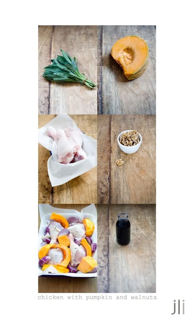 chicken with walnuts and pumpkin