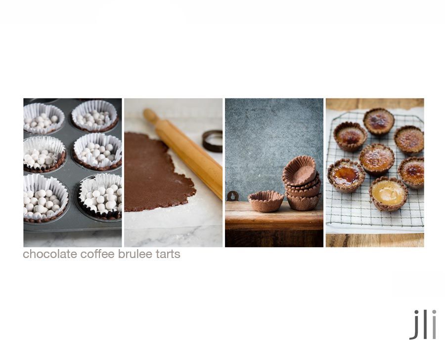 chocolate coffee brulee tarts