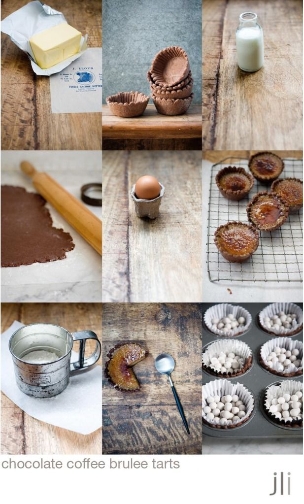 chocolate coffee brulee tarts