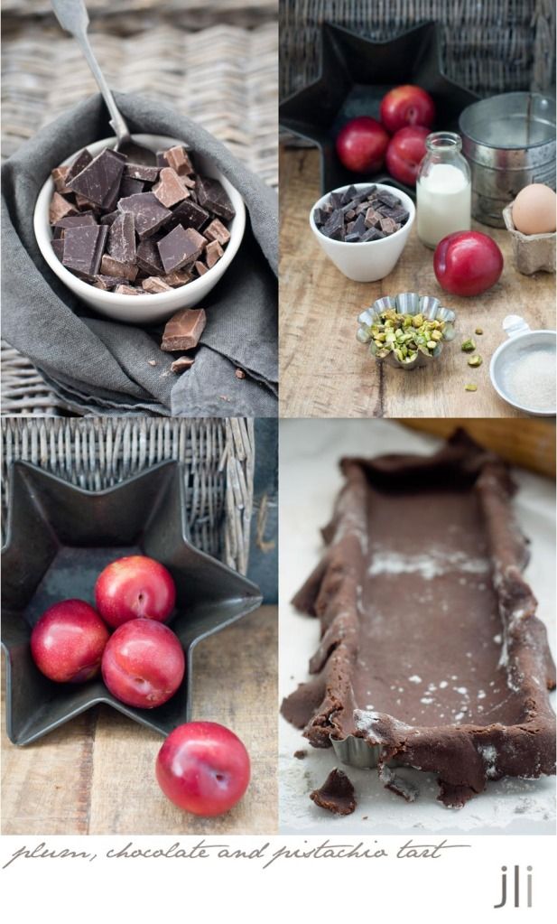 m chocolate and pistachio tart