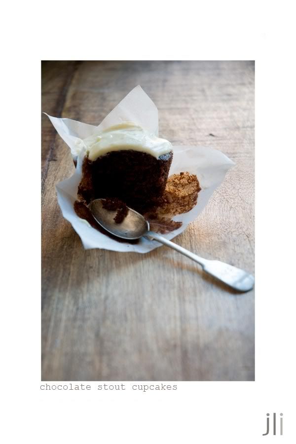 chocolate stout cupcakes,cream cheese icing,jillian leiboff imaging. food photography,baking,sydney