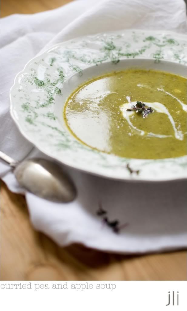 curried pea and apple soup