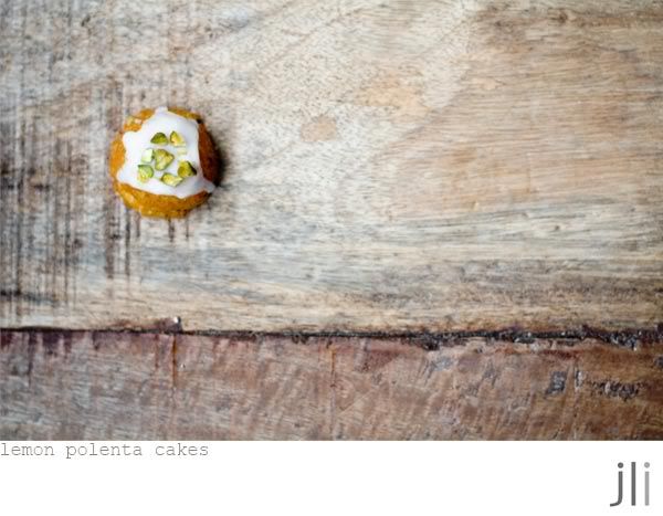 little lemon polenta cakes