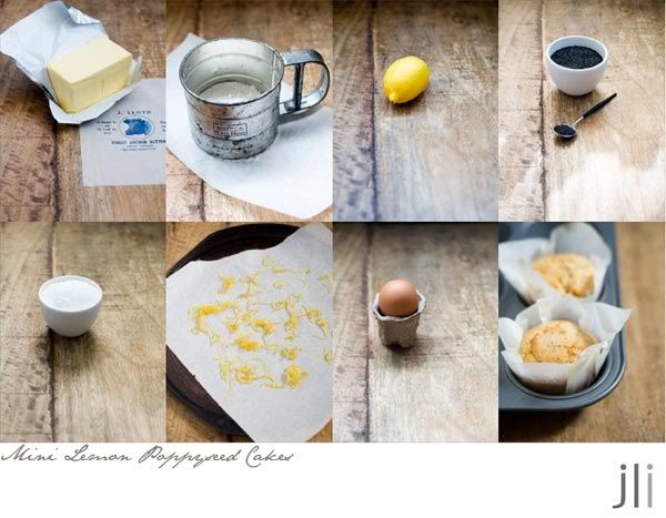 little lemon poppyseed cakes