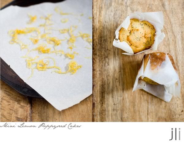 little lemon poppyseed cakes