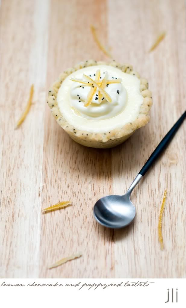 lemon poppyseed cheesecake tartlets