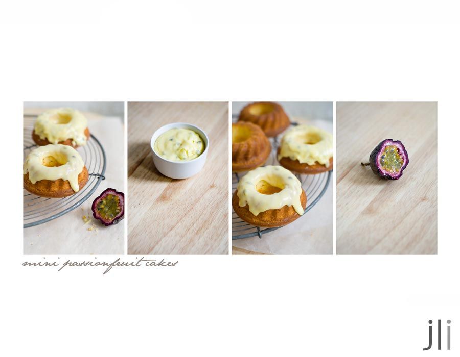 mini passionfruit cakes