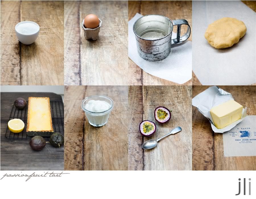 passionfruit and lemon tart