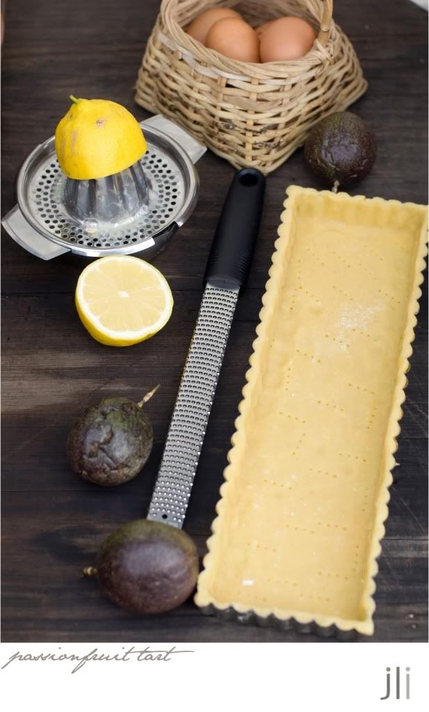 passionfruit and lemon tart