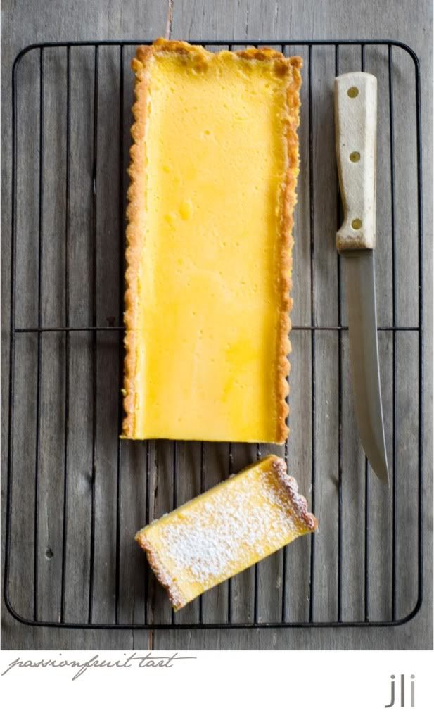 passionfruit and lemon tart