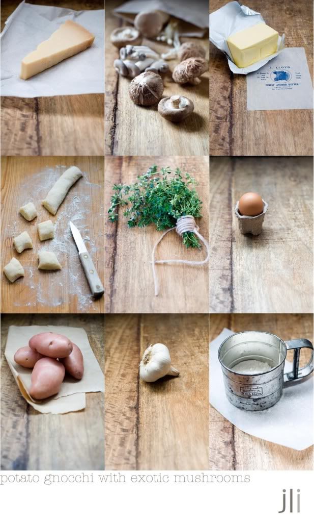 potato gnocchi with exotic mushrooms