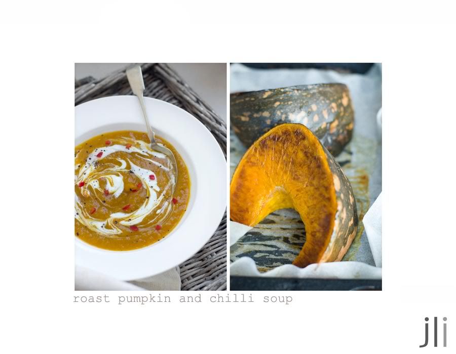 roast pumpkin and chilli soup
