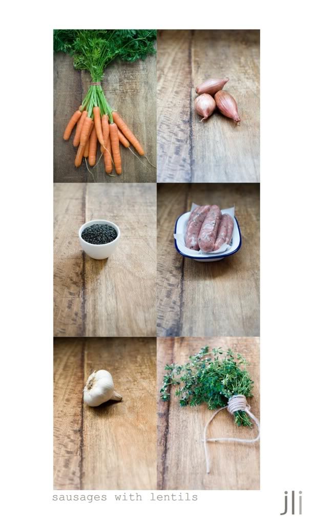 sausages with lentils