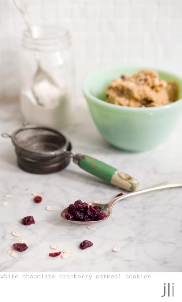 white chocolate cranberry macadamia oatmeal cookies