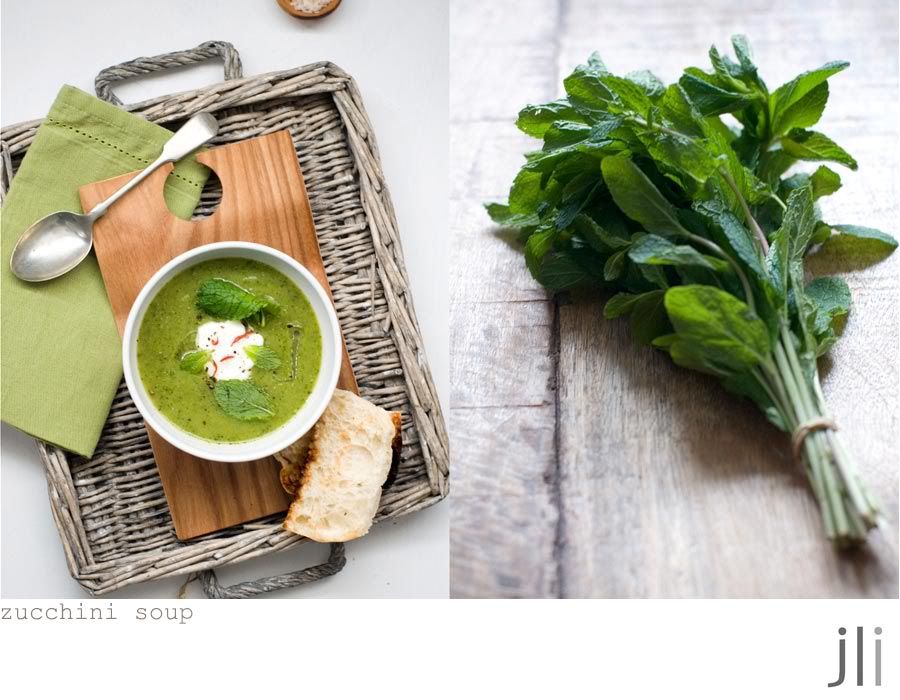 zucchini and mint soup