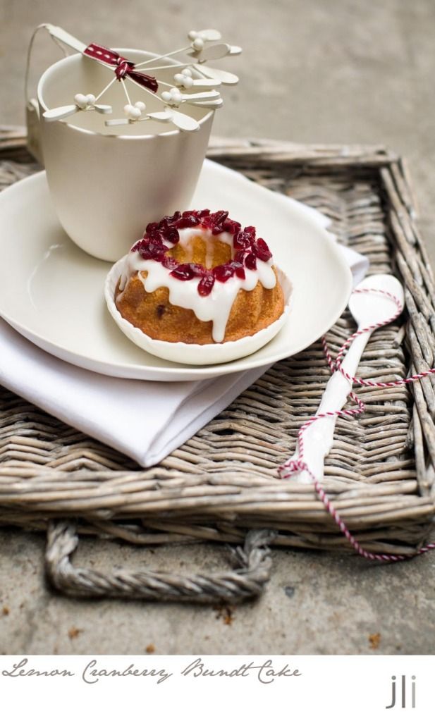 lemon cranberry bundt cake