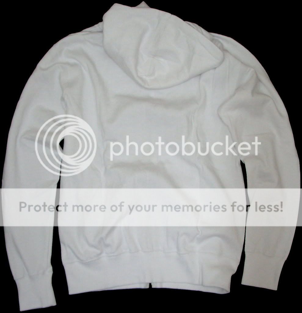 New Mens Zip Hoodie Jacket sz 2XL WHITE  