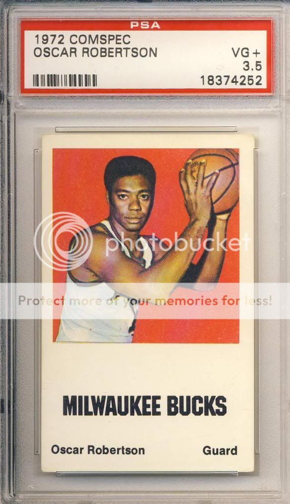 1972 Comspec Oscar Robertson PSA 3.5 (VG+) Milwaukee BUCKS HOF  