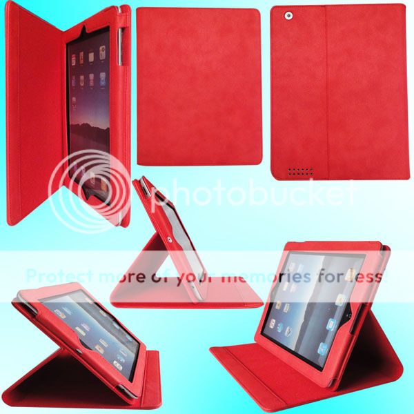 Designer Black Genuine Leather Pouch Skin Case Cover for Apple iPad 2 
